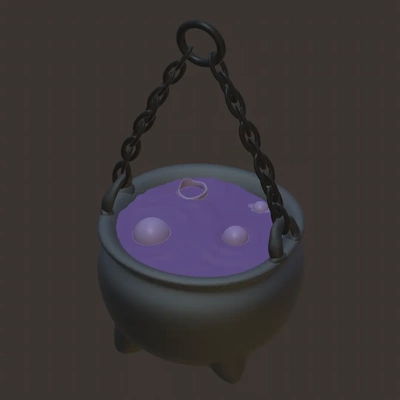 witch's cauldron - 3d by poobtuse on thangs 3d print model - Mito3D