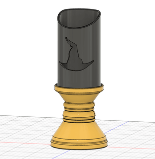 witch's hat halloween candle - glytch 3d print model - Mito3D