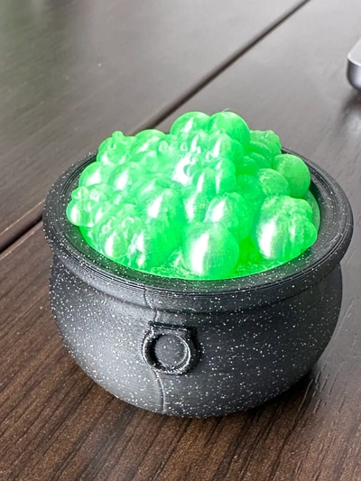 witches cauldron - bubbling caulron stash container 3d by thelightspd on thangs 3d print model - Mito3D