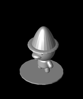 sihirbaz heykelcik 3d model ışık gösterisi teşekkürler 3d print model - Mito3D