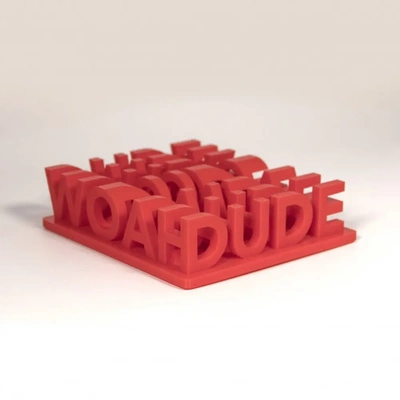 woah dude pov illusion - 3d by on thangs perspective word art sculpture text woahdude 3d print model - Mito3D