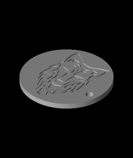 Loup clé chaîne conception passe temps Jeux 3d print model - Mito3D