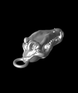 Kurt kafatası mücevher basılı saplantı 3d print model - Mito3D
