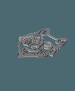 Loup mur artstl monmanraptor 3d print model - Mito3D