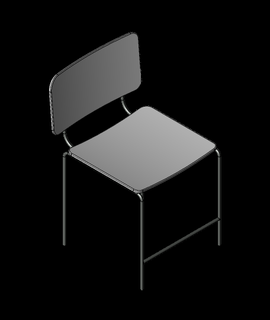 wood +metal chair design 3d model cforcad thangs 3d print model - Mito3D