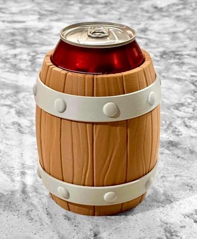 wood barrel can insulator blank cup remix - 3d by popandsicle on thangs 3d print model - Mito3D