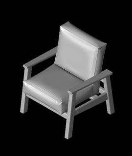 wooden armchair 3d model sandraolgang thangs 3d print model - Mito3D