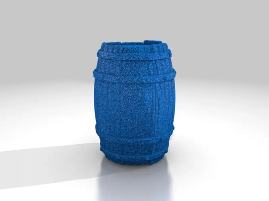 wooden barrel stylized - 3d by bowpie on thangs 3d print model - Mito3D