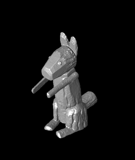 legno coniglietto scanned figura casa giardino 3d print model - Mito3D