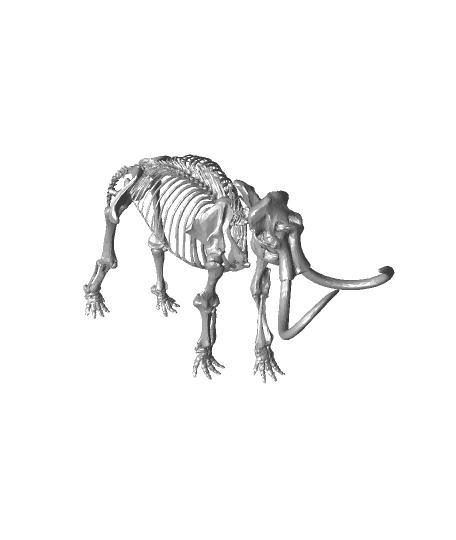 wooly mammoth skeleton 3d model ompurani thangs 3D print model - Mito3D