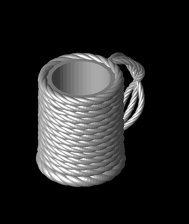 woven rope 330ml insulating - Home & Garden 3d print model - Mito3D