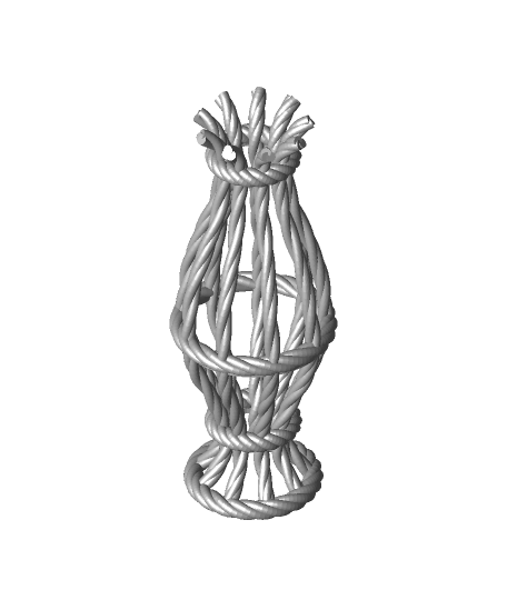 tissé corde sec fleur vase ornement Accueil maison jardin 3D print model - Mito3D