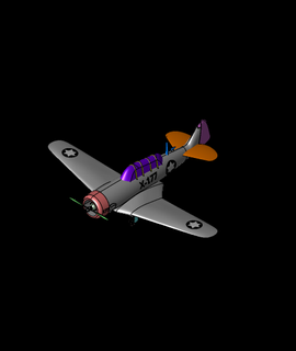 ww2 américain guerre avion 3d impression modèle 3d print model - Mito3D