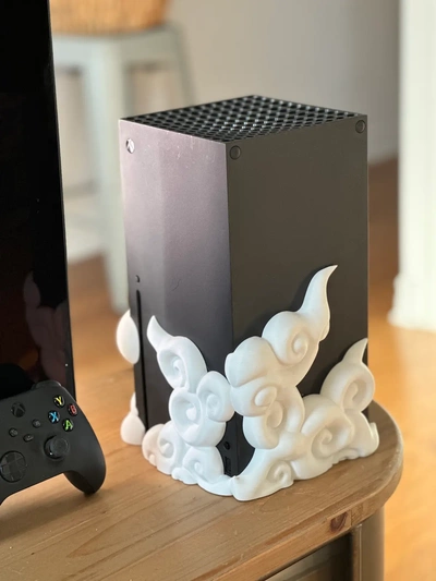 xbox series x cloud dock - print-in-place 3d by holoprops on thangs computers & electronics consumer game systems consoles games computer video playstation console gaming setup decor home office tv table anime gift idea one gamer manga 3d print model - Mito3D