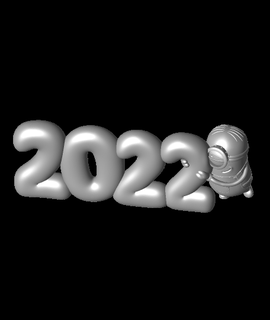año minion 2022 3d print model - Mito3D