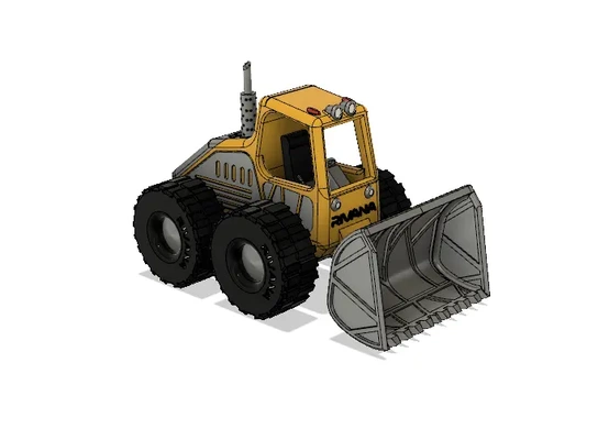 giallo bulldozer movimenti 3d by blackjack123 on grazie 3d print model - Mito3D