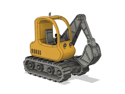 yellow excavator movements - 3d by blackjack123 on thangs 3d print model - Mito3D