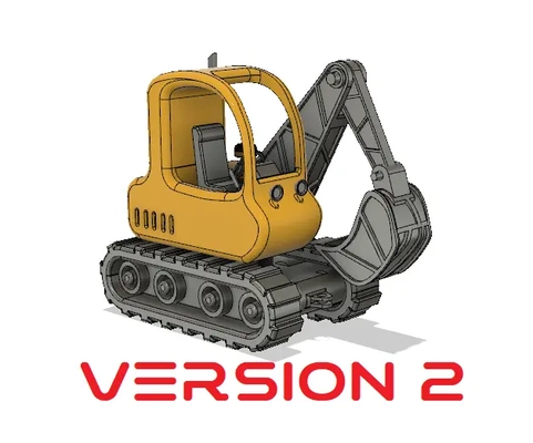 yellow excavator version 2 movements - 3d by blackjack123 on thangs 3d print model - Mito3D