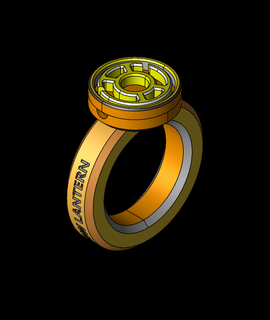 amarillo linterna anillo 3d modelo juankmed gracias 3d print model - Mito3D