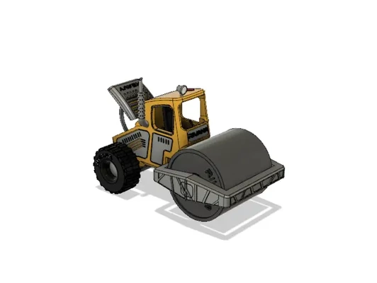 yellow road roller modern version 2 movements - 3d by blackjack123 on thangs 3d print model - Mito3D