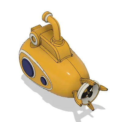 yellow submarine - 3d by blackjack123 on thangs 3d print model - Mito3D
