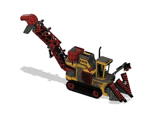 yellow sugarcane harvester movements - 3d by blackjack123 on thangs 3d print model - Mito3D