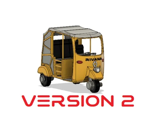 gelb tuk auto rikscha bewegungen ausführung 2 3d by blackjack123 on danke 3d print model - Mito3D