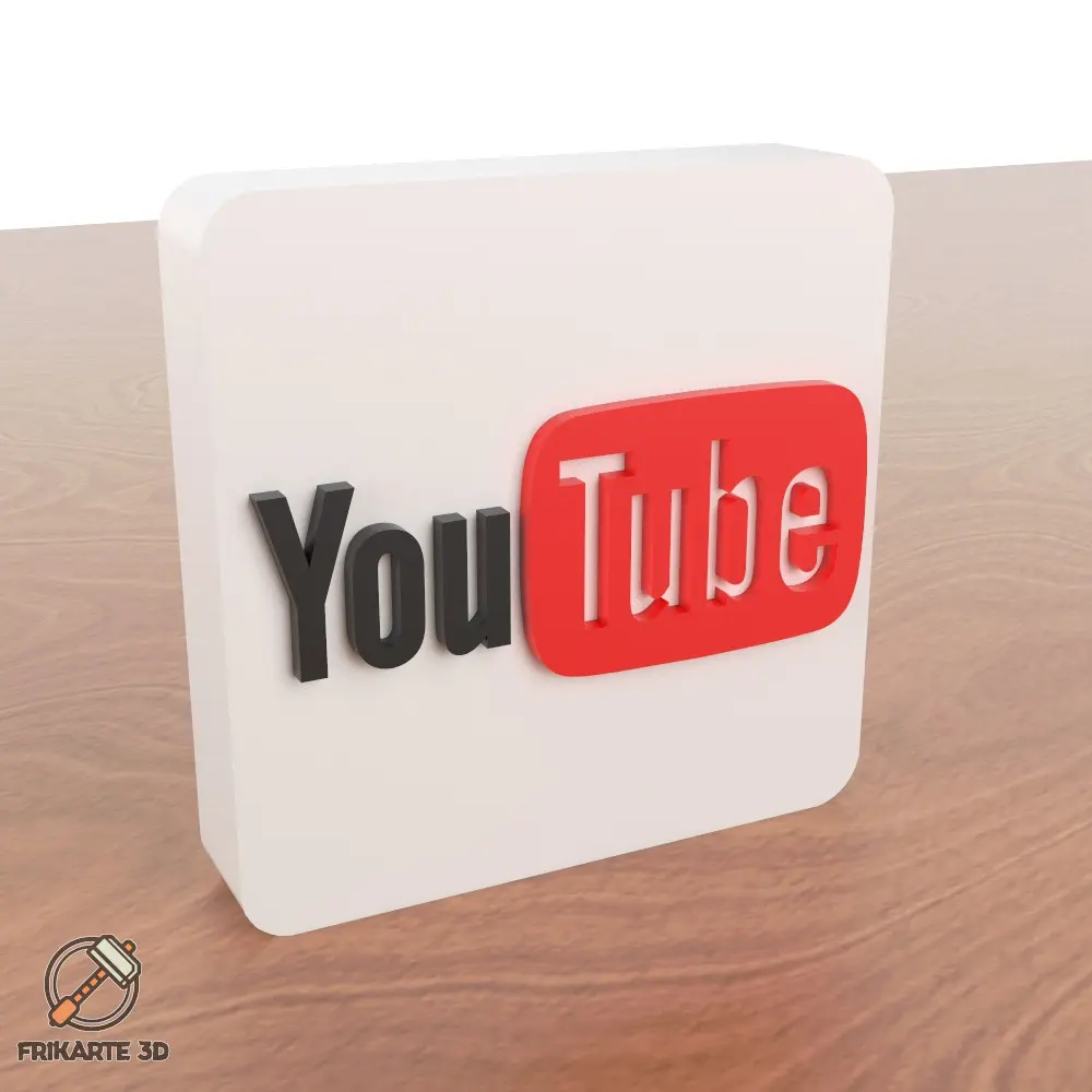 youtube decoración 3d by frikarte3d on gracias letras entretenimiento línea medios comunicación tendencias 3D print model - Mito3D