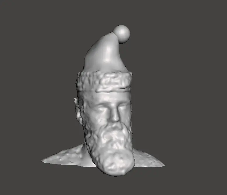 zack tête as père noël claus 3d by calebtimoteo 3D print model - Mito3D