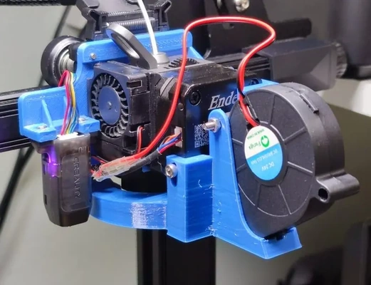zad nozzle fan duct mk3 v10 ender 3 s1 pro spriter extruder 5015 blower - 3d by italianmaxx on thangs 3d print model - Mito3D