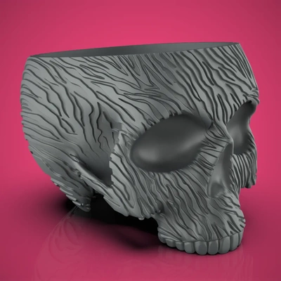 zebra cranio planter bowl 3d by chelscct chelsey crea cose on grazie giardinaggio impianti fioriera caramella ciotola arredamento halloween facile stampa 3d print model - Mito3D