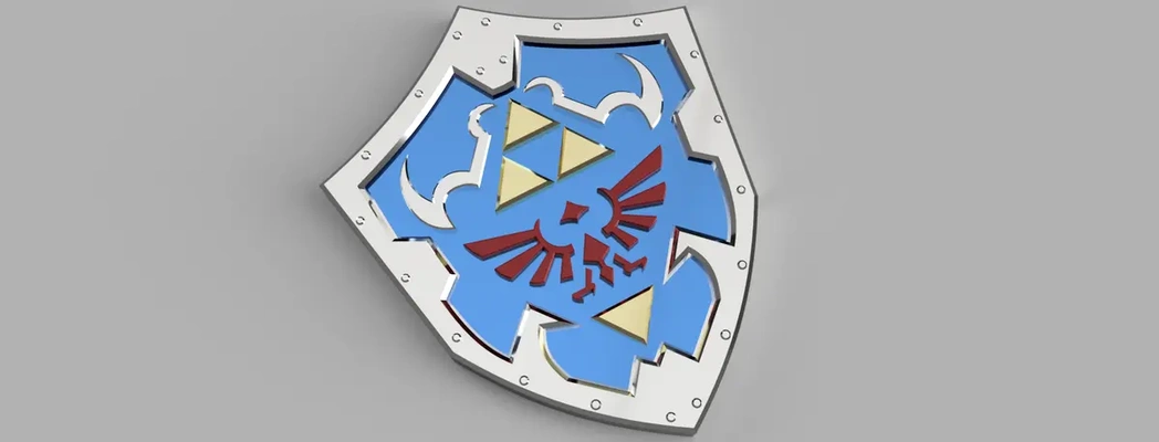 zelda botw hylian shield split up multicolour printing - 3d by oddity on thangs 3d print model - Mito3D