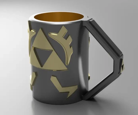 zelda style pouvez cup mug koozie 330ml canettes no soutien or couleur 3d by singularité 3d print model - Mito3D