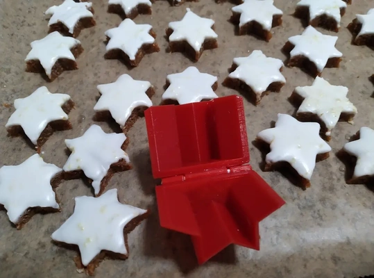 zimtsternausstecher star-shaped cookie cutter a hinge - 3d by mriamsosmrt on thangs 3d print model - Mito3D