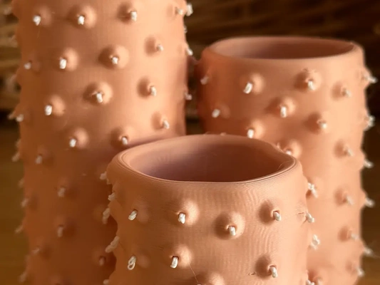 zit vase large - 3d by davemakesstuff on thangs gross sick disgusting offensive nsfw puke joke gag gift acne dual color colour snapmaker bambu bambulab multimaterial trypophobia 3d print model - Mito3D