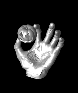 zombie hand catches pumpkinstl 3d model thangs 3d print model - Mito3D