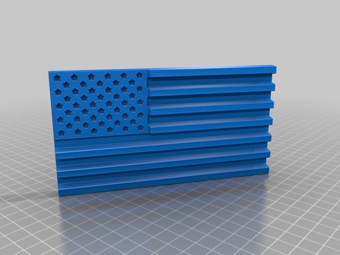 bandiera stati uniti arte 3D print model - Mito3D