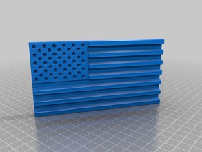 bayrak Amerika Birleşik Devletleri sanat 3d print model - Mito3D