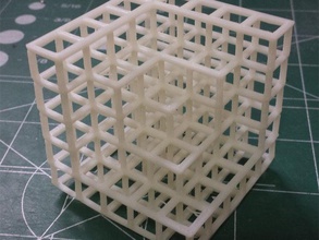 cubic pile 5x5 math art cube geometry lewitt sol stack wireframe 3d print model - Mito3D