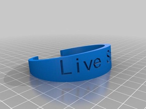live mal di braccialetto bracciali personalizzato 3d print model - Mito3D