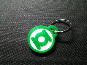 green lantern trousseau de clés porte-clés blender multi-couleur 3d print model - Mito3D