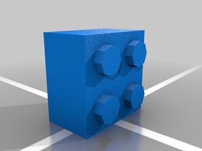 2x2 brick - Spielzeug Spiel Zubehör 3d print model - Mito3D