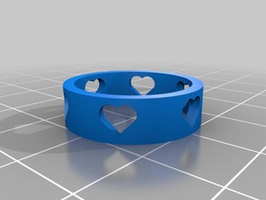 özelleştirilmiş kalp yüzük benim 3d print model - Mito3D
