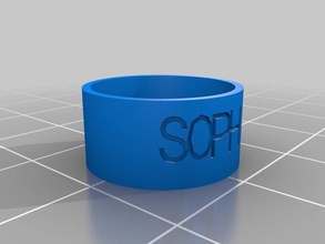 sophia anéis personalizado 3d print model - Mito3D
