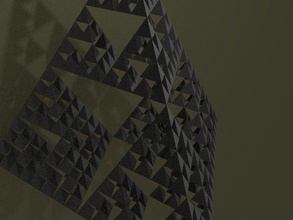 sierpinski pyramid classic not printable math art 3d print model - Mito3D