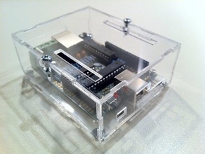 nanode case other acrylic arduino box perspex container londonhackspace 3d print model - Mito3D