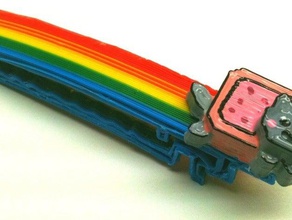bar hairclip nyancat slim other accessory barrette fashion meme rainbow 3d featured hair clip newmuseumchallenge sketchup useful 3d print model - Mito3D