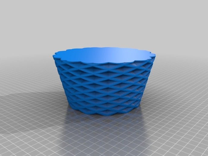my customized rounded square vase customizer decor 3D print model - Mito3D