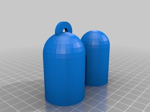 my customized parametric wearable container slipon cap containers 3d print model - Mito3D