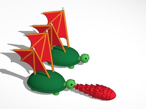 Schildkröte-Drache Skulpturen 3d print model - Mito3D